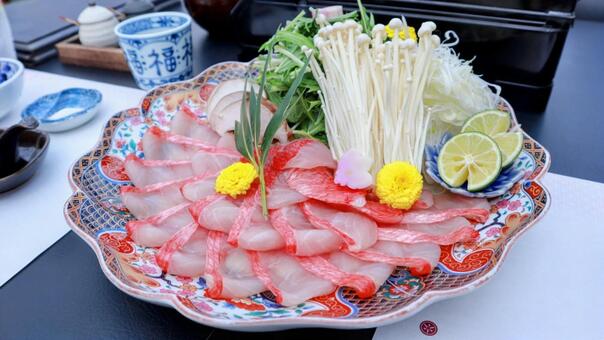 金目鯛のしゃぶしゃぶ 金目鯛,魚料理,海鮮料理の写真素材