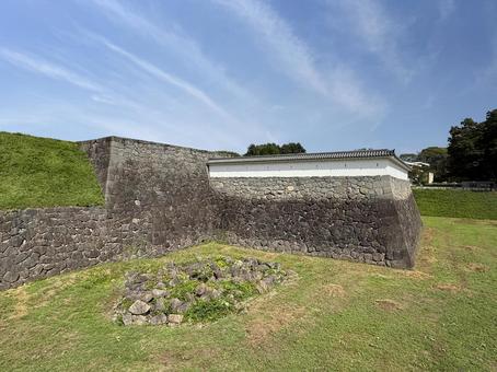 山形城跡9_一文字櫓跡 山形城,本丸跡,一文字櫓跡の写真素材