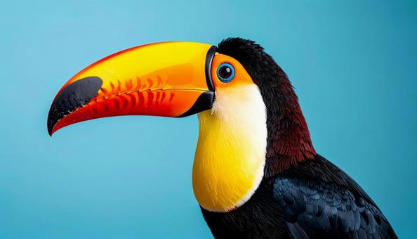 鳥 オニオオハシの顔の写真 鳥 オニオオハシの顔の写真の写真