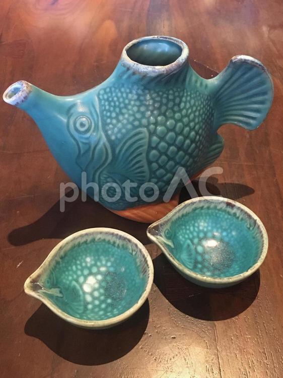 ユニークな器　お魚の徳利とお猪口⑤ 徳利,とっくり,酒器の写真素材