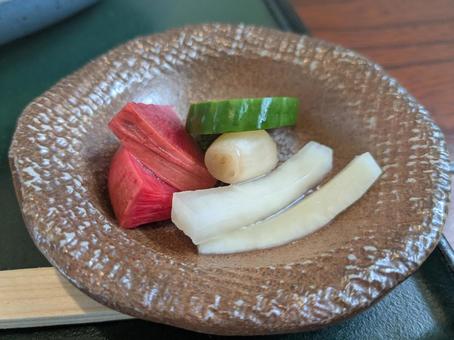 漬物 漬物 漬け物,浅漬け,塩の写真素材