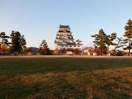 【風景写真】福山城が見える風景 福山城,天守閣,天守の写真素材
