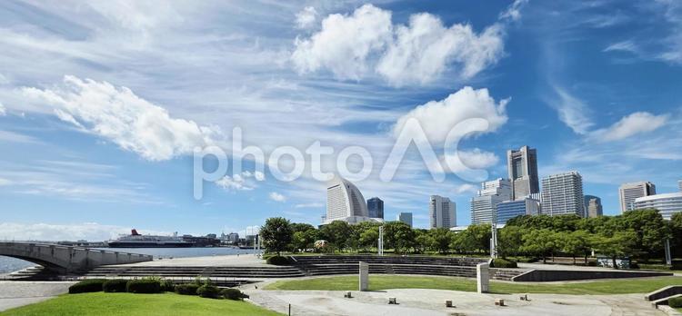 風景　横浜　夏 風景,街並み,神奈川県の写真素材