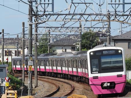 京成松戸線 N800形 N828編成 京成松戸線 N800形 N828編成 松戸線,京成松戸線,n800形の写真素材