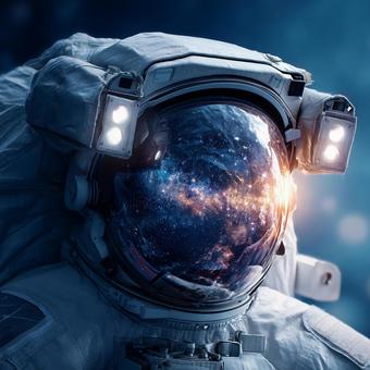 神秘的な輝きを放つ宇宙空間のリアルな描写の写真