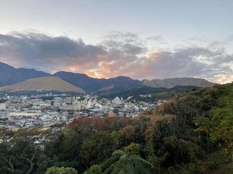 別府温泉街の風景の写真