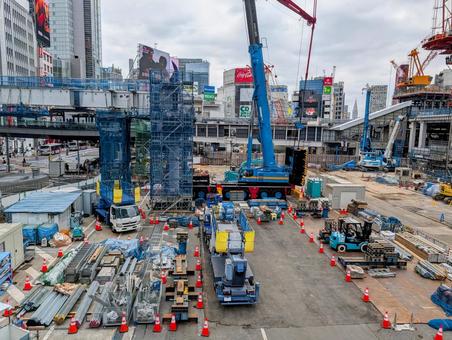 渋谷駅周辺再開発 渋谷駅周辺再開発 渋谷,渋谷駅,再開発の写真素材