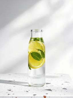 レモン水　AI生成画像  の写真