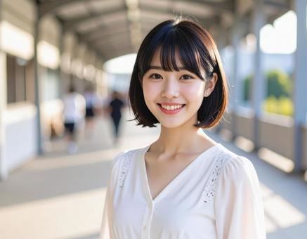 爽やかな女性 爽やかな女性の写真