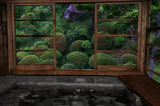 A tasteful open-air bath A tasteful open-air bath