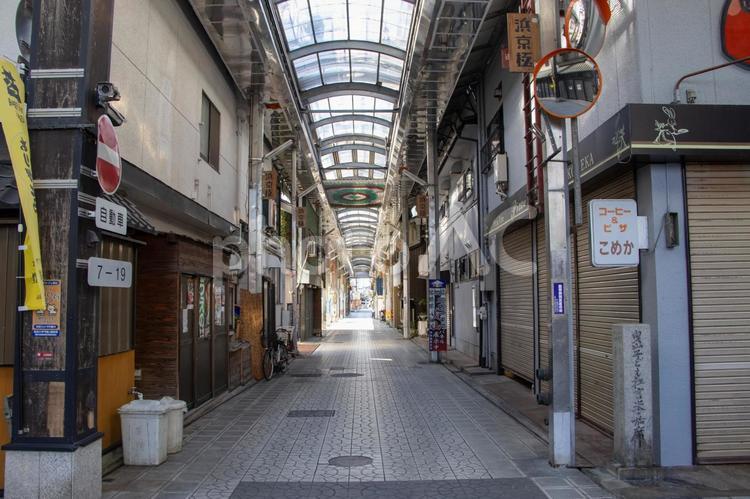 浜京極商店街 長浜大手門通り商店街 浜京極商店街,長浜大手門通り商店街,商店街の写真素材