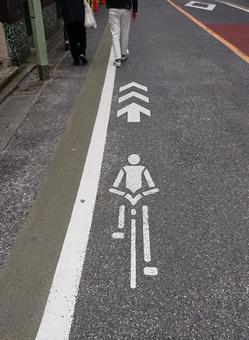 マーク 自転車 マーク 自転車 マーク,自転車,道路の写真素材