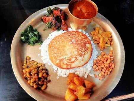 カジャセット 1 カジャセット 1 カジャ,ネパール料理,ネワール料理の写真素材