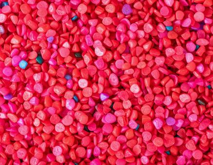 蛍光カラーのプラスチックチップ 蛍光カラーのプラスチックチップの写真