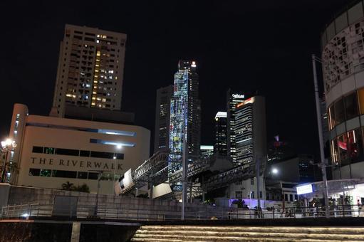 シンガポールの夜(リバーウォーク) シンガポールの夜(リバーウォーク) シンガポール,リバーウォーク,ライトアップの写真素材