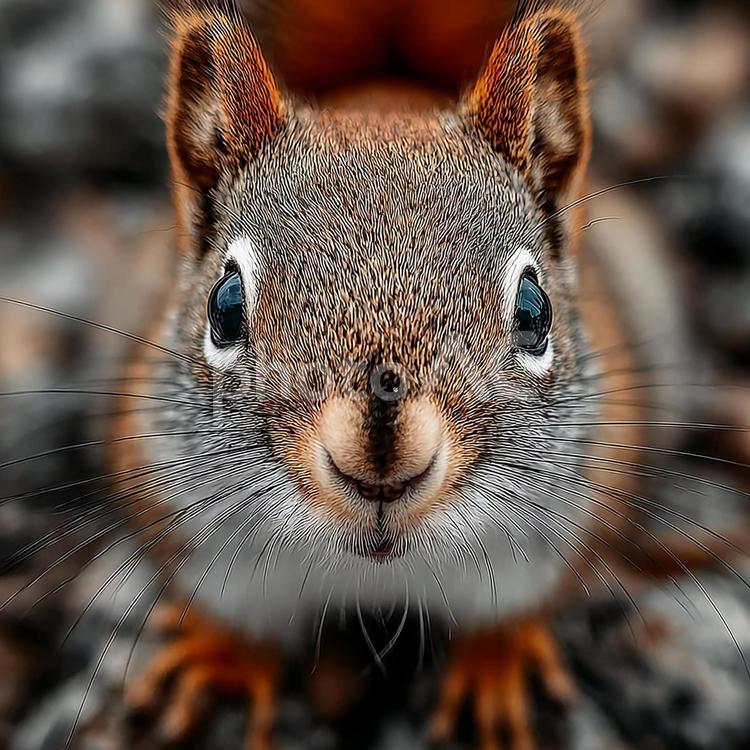 自然の中で出会った愛らしいリス リス,動物,生き物の写真素材