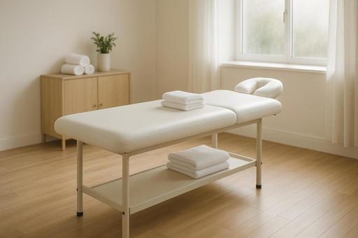 落ち着いた整体・マッサージ施術室の写真