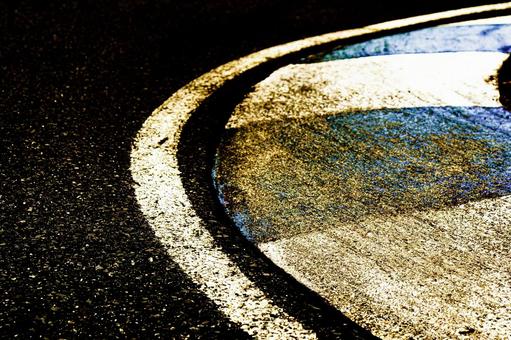 サーキットの縁石 サーキットの縁石の写真