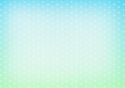 桔梗　麻の葉　和柄　和風　背景　緑　黄緑 和風,日本,日本風の写真素材