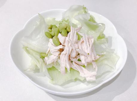 チキンサラダ チキンサラダ,鶏肉サラダ,サラダの写真素材