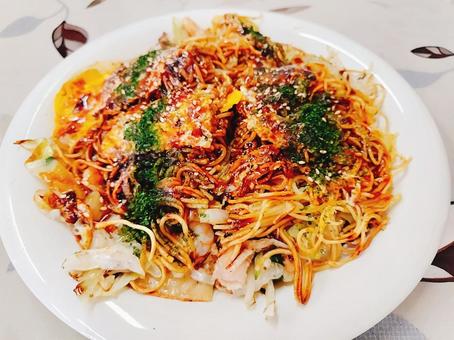 広島風お好み焼き お好み焼き,広島風,ご当地グルメの写真素材