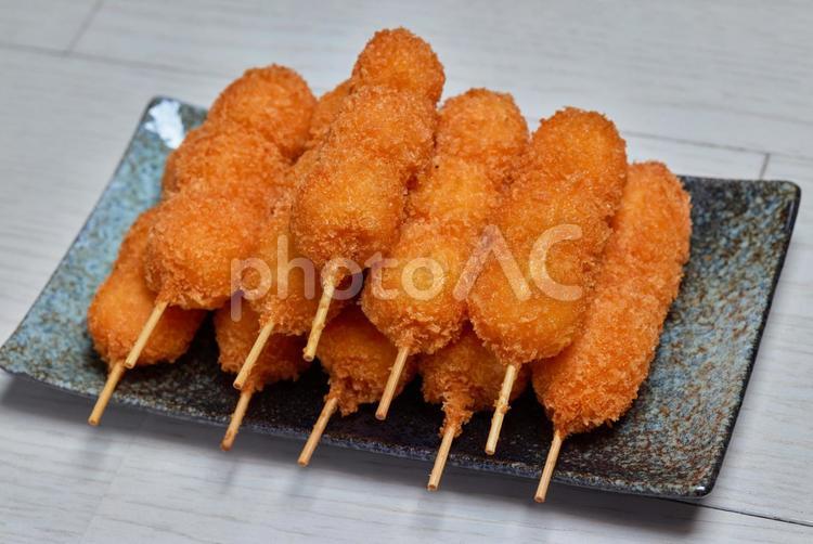 うずらの串揚げ ウズラ,うずら,タマゴの写真素材