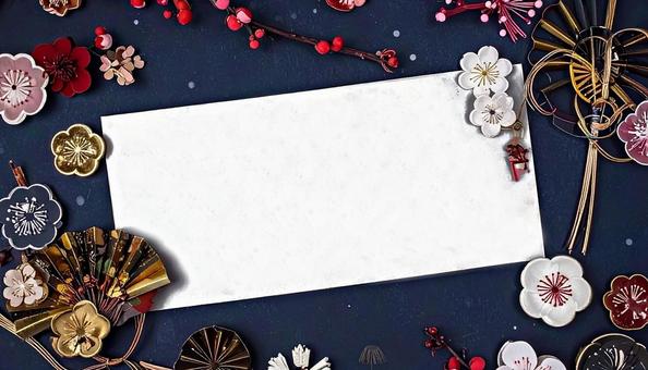 年賀状背景 和紙 和風素材 黒背景 年賀状背景 和紙 和風素材 黒背景の写真