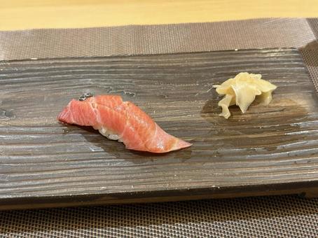 銀座の寿司屋のマグロ大トロ 寿司,マグロ,大トロの写真素材