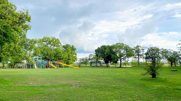 ひょうたん島公園の夏風景 ひょうたん島公園の夏風景 ひょうたん島公園,佐賀市,兵庫町の写真素材
