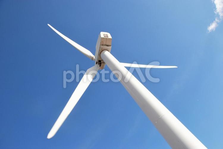 風景　風力発電 風景,青い空,巨大の写真素材