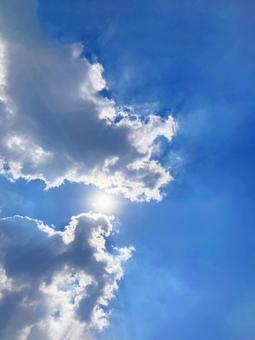 夏空 夏空 夏空,雲,白の写真素材