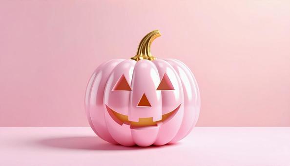 ピンクゴールドなハロウィンかぼちゃの写真