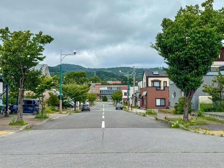 夕日が丘公園から洞爺駅方面 夕日が丘公園から洞爺駅方面 洞爺,北海道,洞爺駅の写真素材