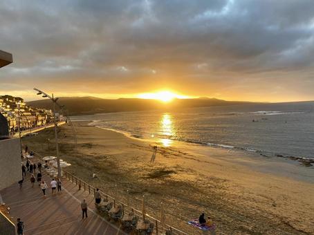 Sunset beach ビーチ,サンセット,海岸の写真素材