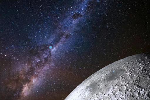 A world in outer space where you can see the Milky Way, JPG A world in outer space where you can see the Milky Way, JPG