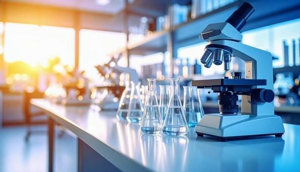 研究所内の風景　電子顕微鏡の写真