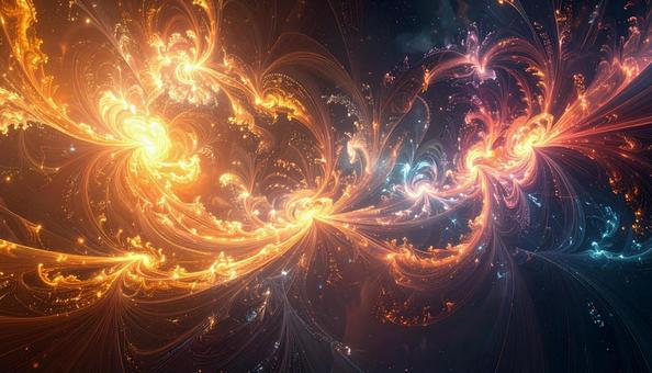 炎のフラクタルアートの写真