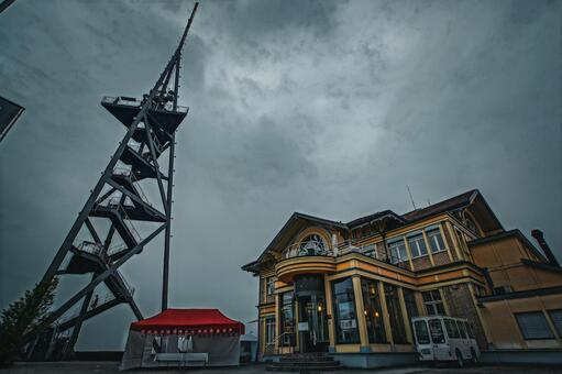 ユートリベルク展望台と建物 展望台,鉄塔,建築物の写真素材