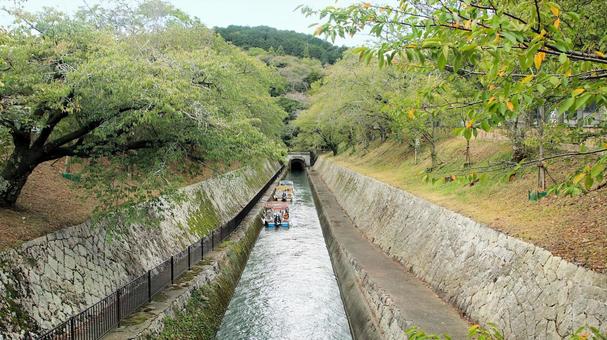 琵琶湖第１疏水第１トンネルと水路 琵琶湖疏水,日本遺産,水路の写真素材