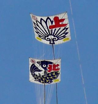 浜松まつりの上西町の凧 浜松まつりの上西町の凧 凧揚げ,中田島,凧揚げ会場の写真素材