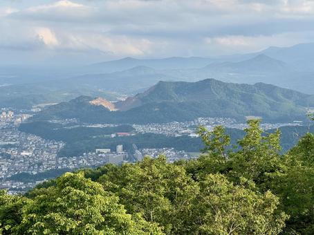 藻岩山から見た山々 札幌,藻岩山,もいわ山の写真素材