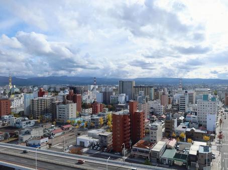 アスパム 展望台からの眺め 南東側 青森県観光物産館,アスパム,13階の写真素材
