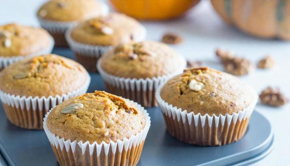 かぼちゃとナッツのマフィン かぼちゃの写真