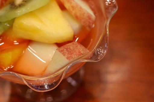 Morning fruit dessert at an Osaka coffee shop, JPG