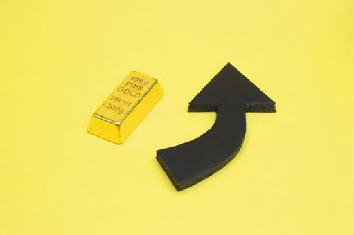 上昇する金の価値 上昇する金の価値 金,金塊,金の延べ棒の写真素材
