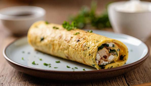 だし巻き卵の写真