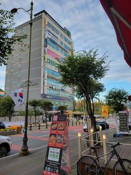 韓国の街並み 韓国,韓国風景,街角スナップの写真素材