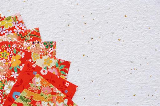 和風フレーム 年賀状,和紙,フレームの写真素材