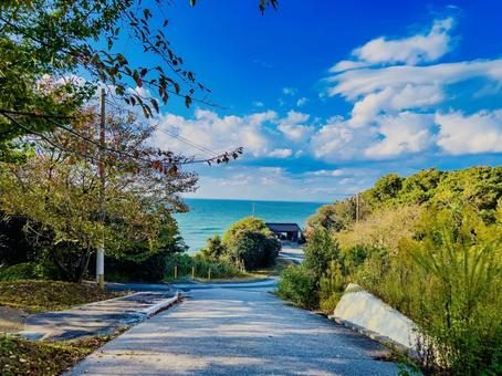 粟嶋神社 風景,神社,パワースポットの写真素材