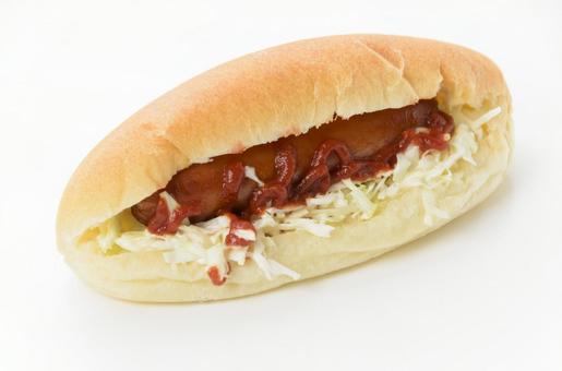 ホットドッグ ホットドッグ ホットドッグ,ソーセージ,キャベツの写真素材